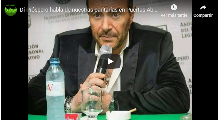 Di Próspero habla sobre paritarias en «Puertas Abiertas»