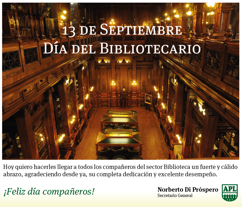 13 de septiembre. Día del Bibliotecario
