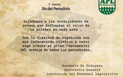 Día del Periodista. Saludamos a los trabajadores de prensa que defienden el valor de la palabra en cada nota.