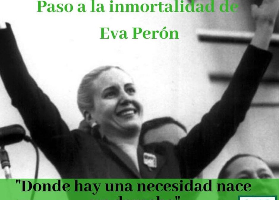 26 de Julio de 1952. Paso a la inmortalidad de Eva Perón.