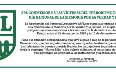 APL conmemora a las Víctimas del Terrorismo de Estado en el Día Nacional de la Memoria por la Verdad y la Justicia.