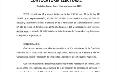 APL elegirá su comisión directiva tras la suspensión en 2020 por la pandemia