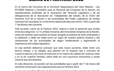 Cierre paritaria 2022