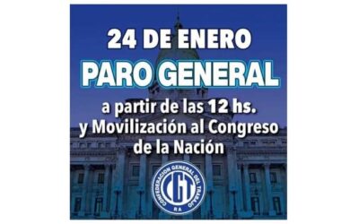 24 de enero: paro general y movilización.