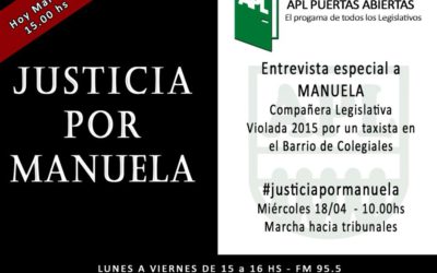 «Puertas Abiertas» tuvo esta semana el testimonio de la compañera legislativa Manuela, quien clama justicia con su violador.