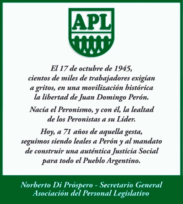 17 de octubre de 1945, nacía el Peronismo.