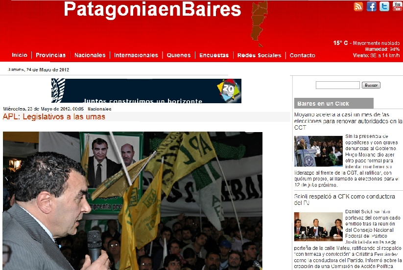 El portal PatagoniaenBaires fue otro de los medios que cubrió el cierre de campaña.